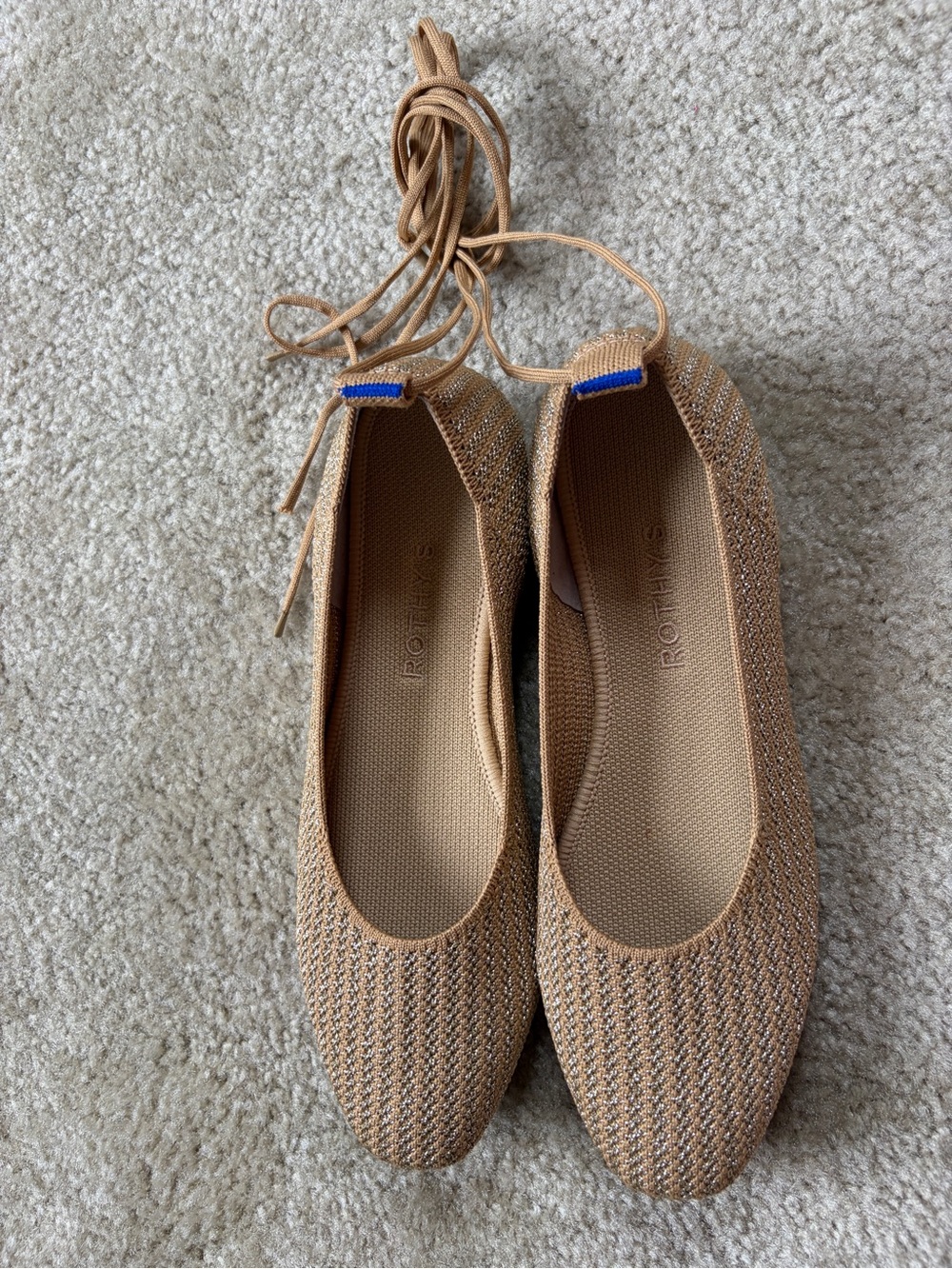 Rothy’s The Square Wrap Ballet Flats In Golden Sun Basketweave - Picture 3 of 9